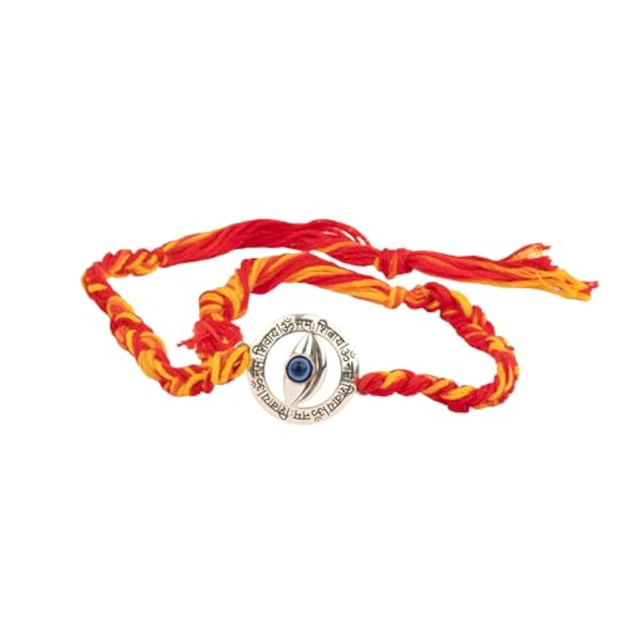 925 Solid Sterling Shiva Trinetra Evil Eye Rakhi, Oxidized